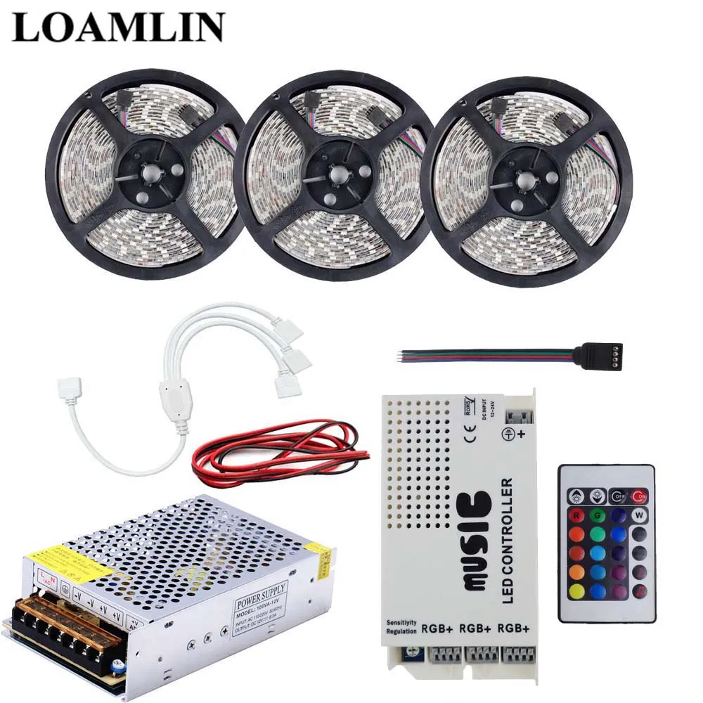 Гибкая светодиодная ленсветильник RGB SMD2835/3528 5/10/15/20 м | Лампы и освещение