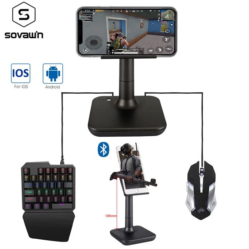 PUBG контроллер мобильный G3 клавиатура мышь конвертер регулируемая высота Bluetooth