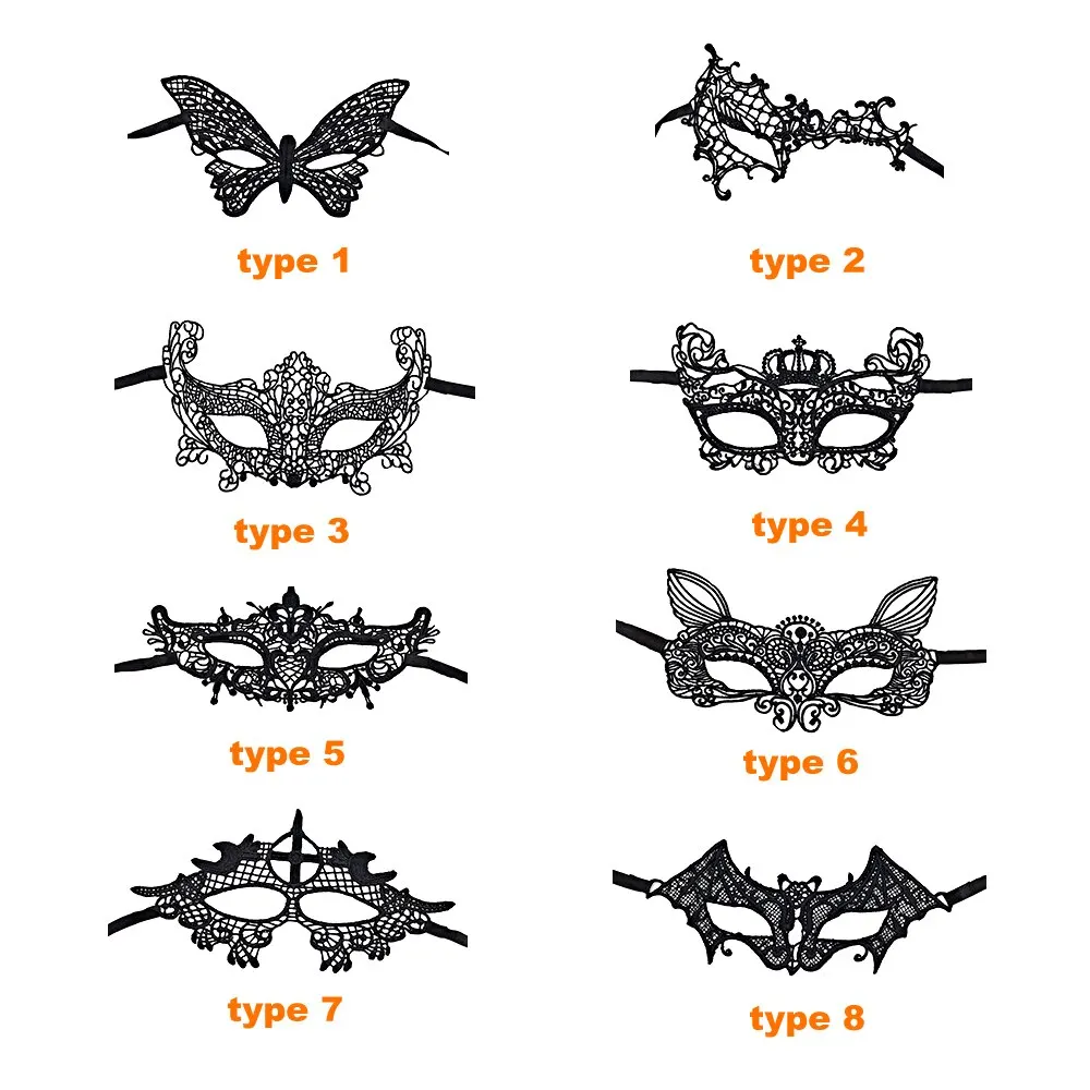 Черная кружевная маска на Хэллоуин сексуальные женские Кружевные маски для глаз