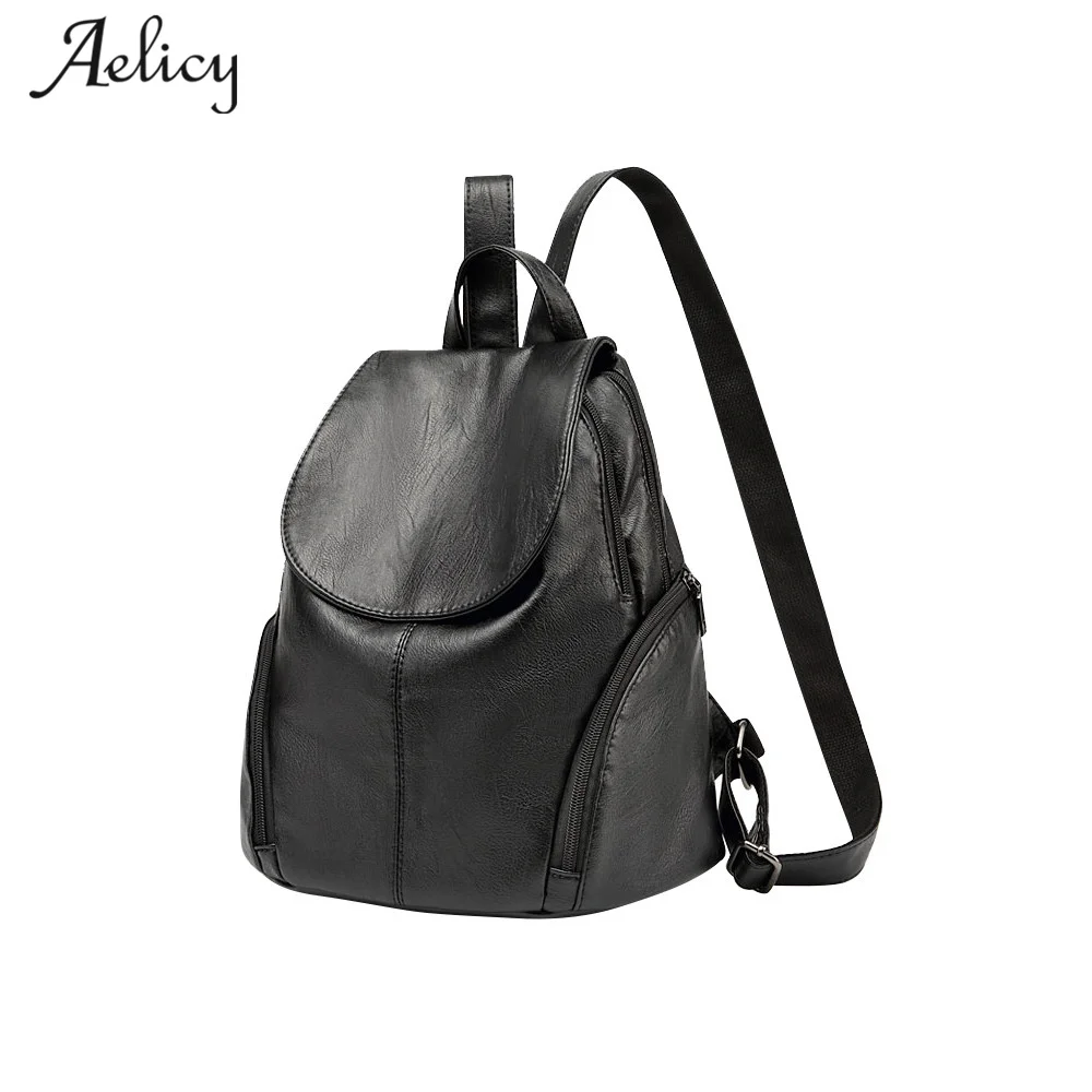 Aelicy 2018 Новый Модный женский рюкзак из искусственной кожи большой емкости