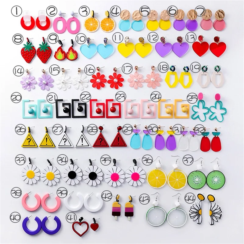 3*2018 НОВЫЕ геометрические прозрачные акриловые нерегулярные большие серьги