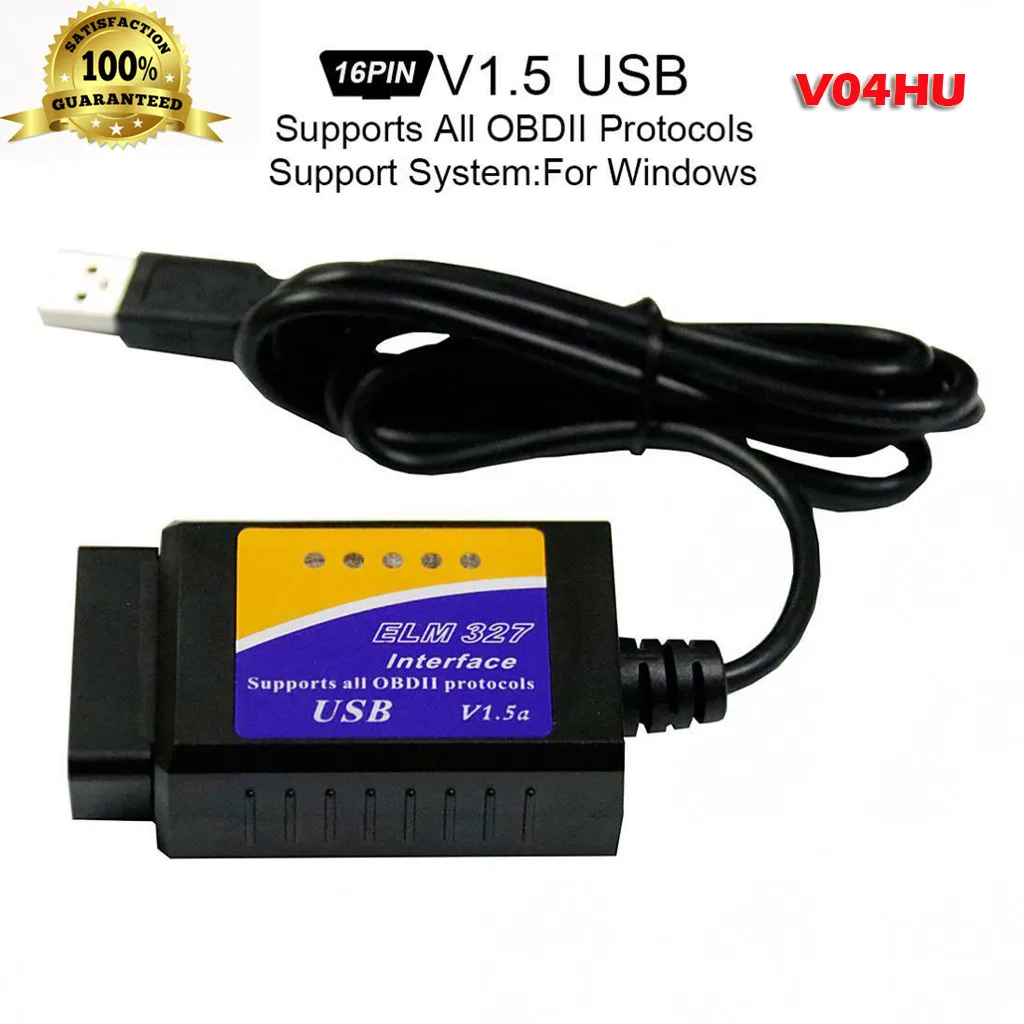ABS 1 5 м кабель V04HU ON-BORAD диагностический ODB2 ELM327 автомобильный детектор USB порт