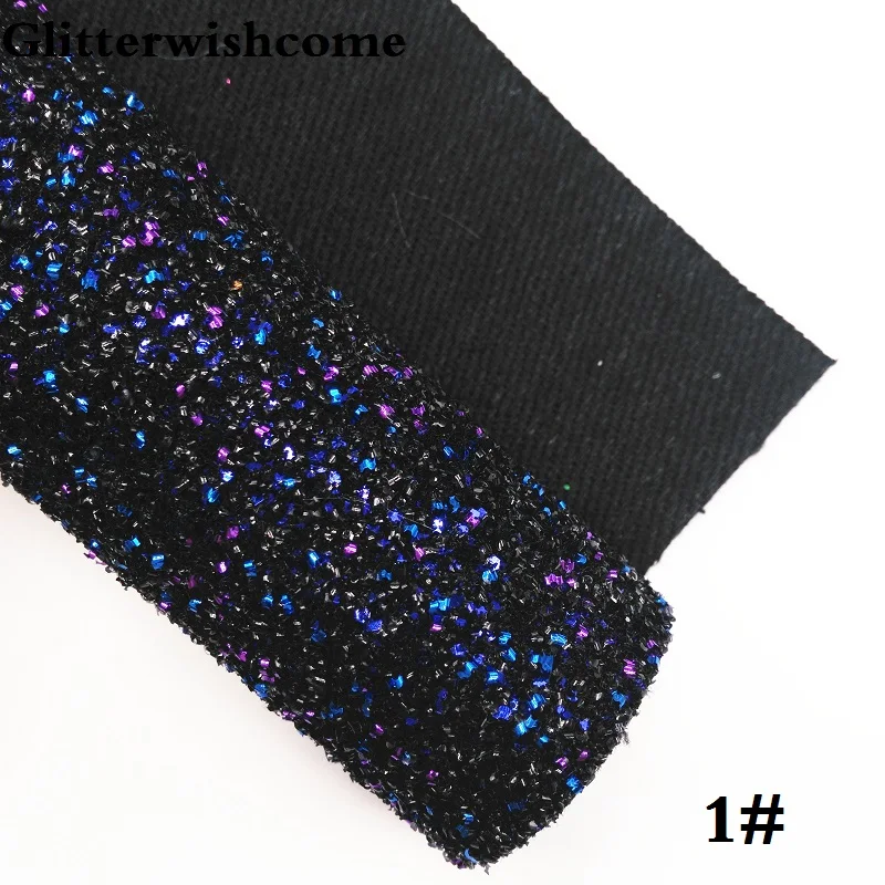 Glitterwishcome 21X29 см A4 размеры синтетическая кожа, с эффектом блестящей кожи, искусственная кожа из искусственной кожи Ткань Винил для Луки, GM047A
