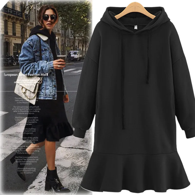 Новые осенние зимние женские толстовки размера плюс повседневные свободные