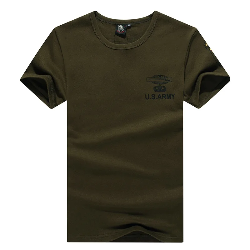 army green Военные футболки мужские спецназ 101 Airborne Division Spetsnaz камуфляжные тактические футболки Американские армейские Топы с коротким рукавом - Цвет: army green