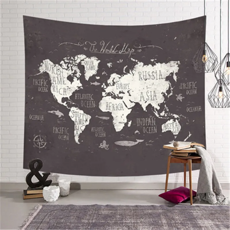 SBB постельное белье карта мира серия гобелены цифровой печатный гобелен