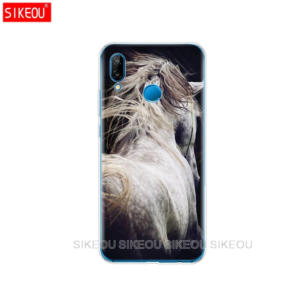 Силиконовый чехол для телефона Huawei P20 P7 P8 P9 P10 Lite Plus Pro 2017 P Smart Sunset and horse|Бамперы| |