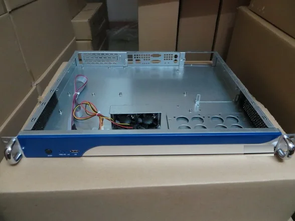 Корпус сервера 1U380 мм rackmount IPC промышленный сетевой брандмауэр чехол для компьютера