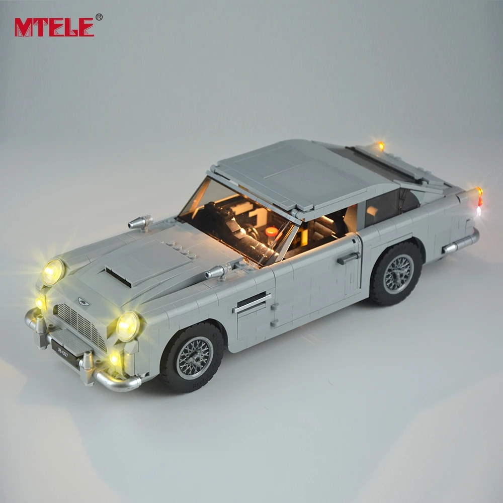 MTELE светодиодный светильник комплект для 10262 Creator Jame Bond Aston Marting DB5 светильник совместим с 21046(не включает модель