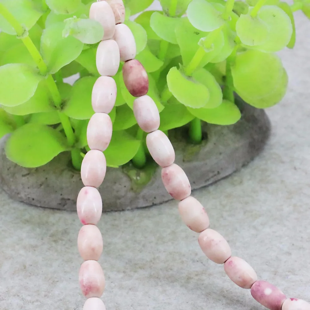 Special Offer Multicolor Pink Bucket Loose DIY Beads Semi-precious Riverstones Rain Flower Rainbow Stone Jewelry making 6x8mm |