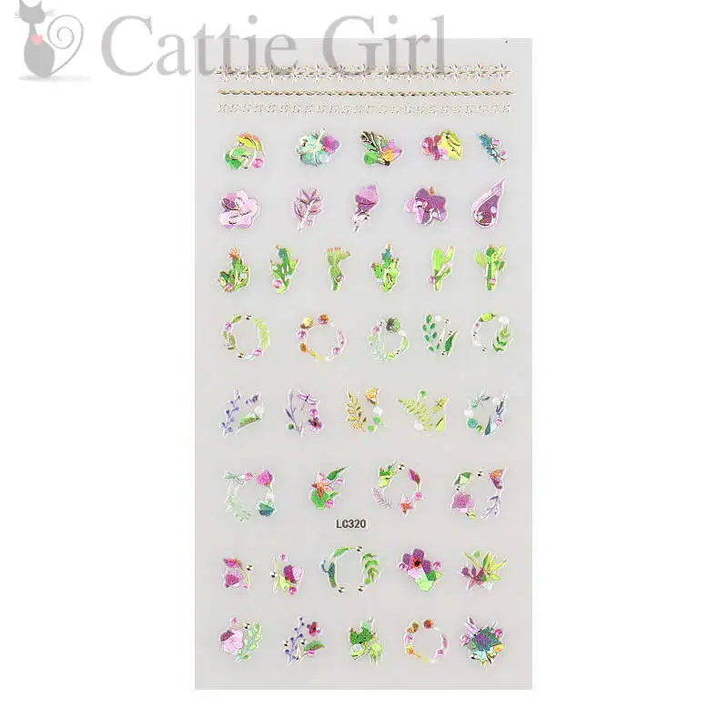 LC320 1 лист Волшебные звезды луна и Вселенная стикеры 3D на ногти Nail Art Созвездие наклейки для дизайна ногтей DIY аксессуары для ногтей - Цвет: LC320
