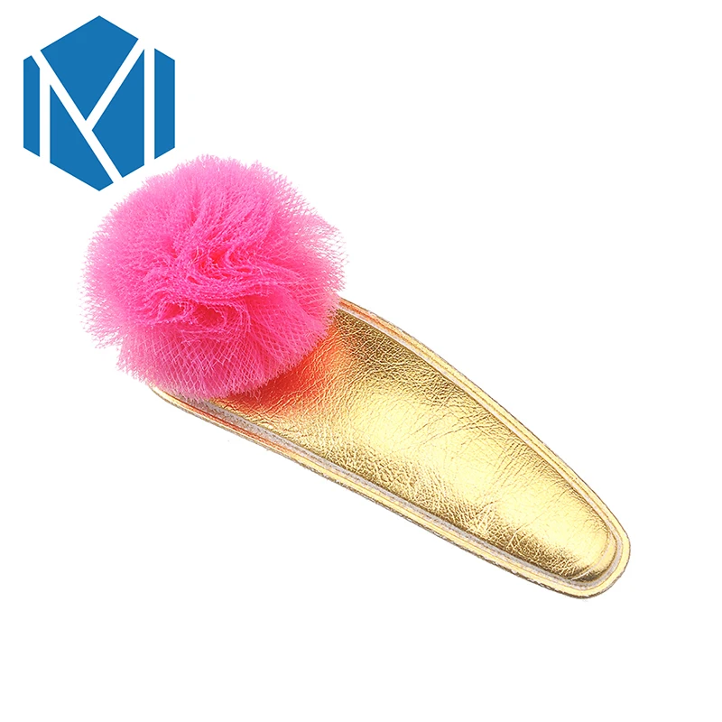 Новая заколка золотистого цвета M MISM для девочек детские заколки с помпоном