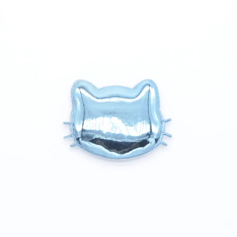 Blue 20 шт. 38*30 мм из искусственной кожи мягкие патчи кошка детские волосы декоративный головной убор аксессуары DIY материалы ручной работы аппликации H15 - Цвет: Blue