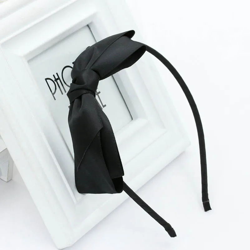 Красная синяя лента двухслойная повязка на голову с бантом аксессуары для волос