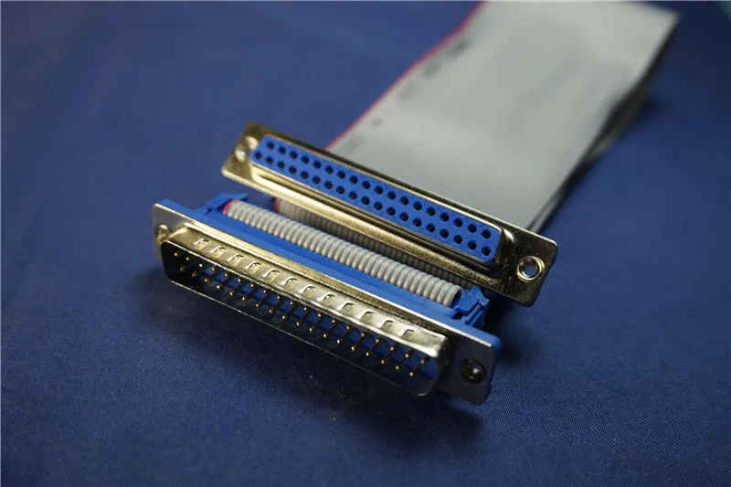 10 шт. разъем D Sub 37 Pin IDC тип кабеля адаптер штекер гнездо серый плоский кабель 1 27 мм