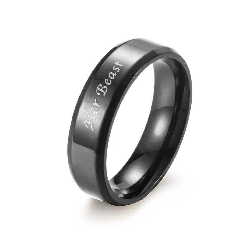 316L нержавеющая сталь ее зверь и его Красота любителей кольцо|jewelry stainless steel|stainless