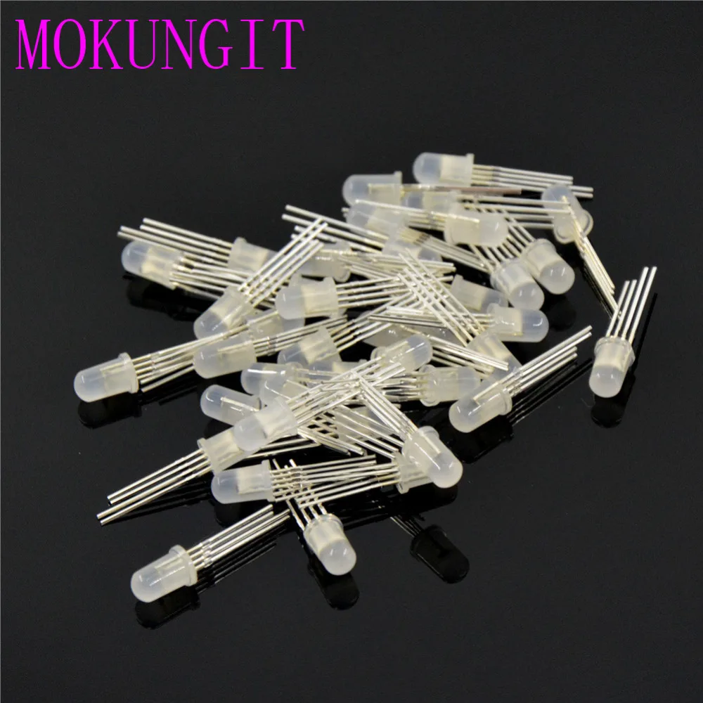 Быстрая 3000 шт. DC5V PL9823 F5 5 мм круглый RGB светодиодный P9823 Контролер внутри RGB полный цветные матовые светодиодный чипы