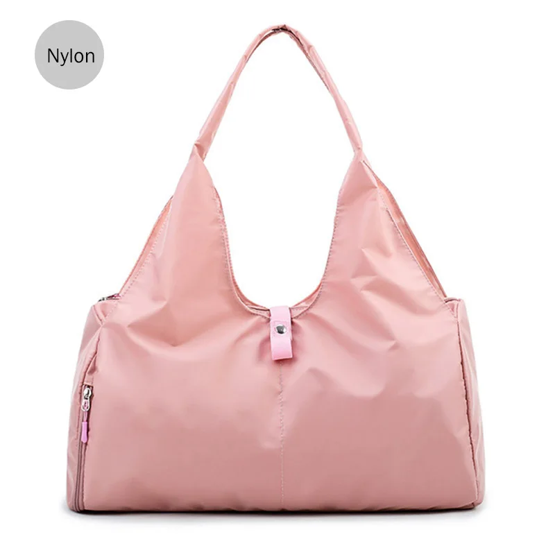 Nylon pink Цветная сумка для путешествий с верхней ручкой, женские водонепроницаемые сумки, сумка для путешествий, большая вместительность, ручная сумка для багажа, сумка для путешествий, XA55WB - Цвет: Nylon pink