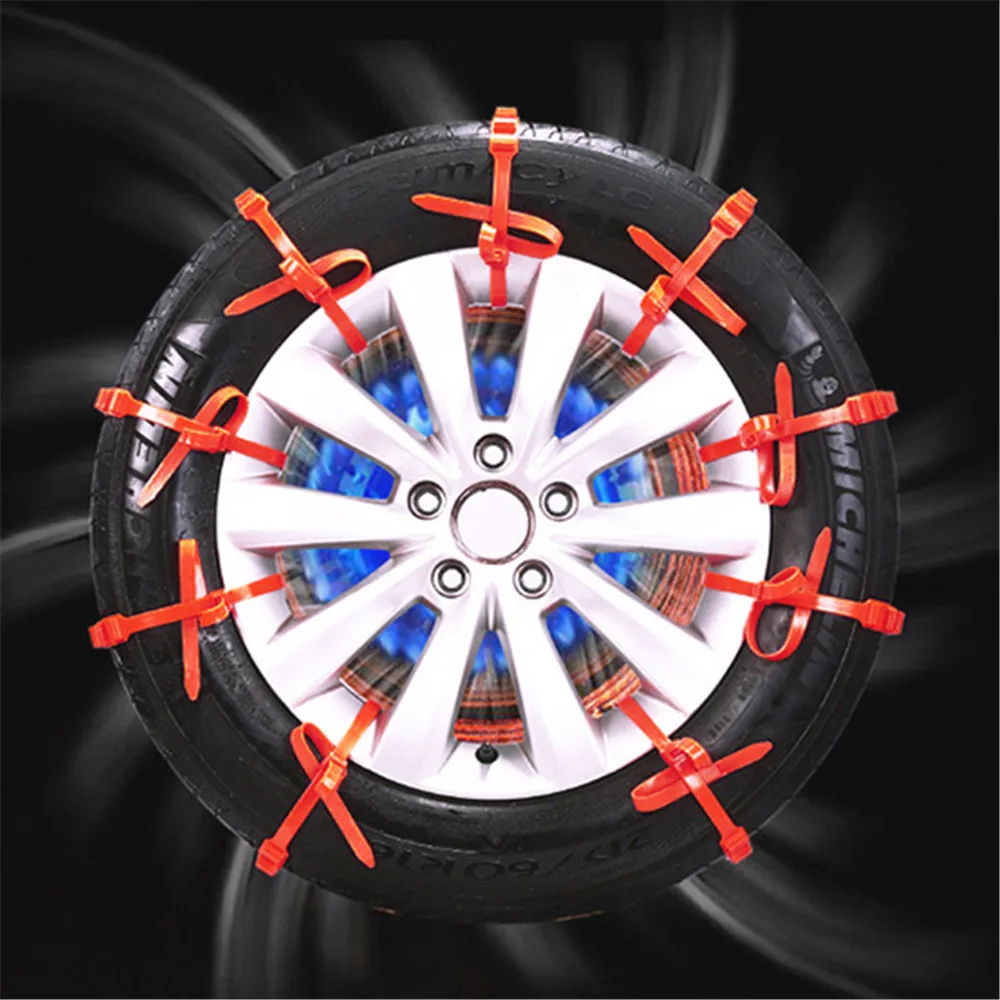 Универсальные автомобильные шины из красного нейлона 10 шт. зимние