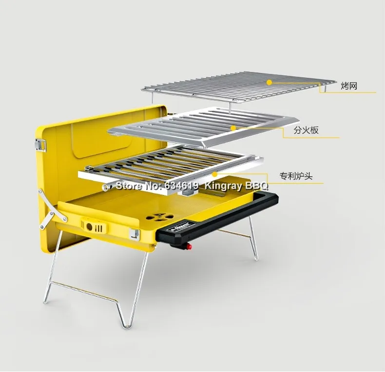 Новый портативный бездымный складной газовый гриль для барбекю с