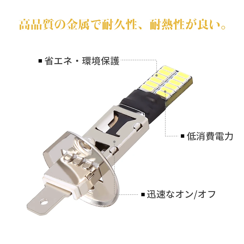 1 шт. автомобиль H1 24-SMD-4014 лампы Противотуманные фары Дневные ходовые огни светильник лампы поворот Парковка лампы 12V 6500K белый светодиодный