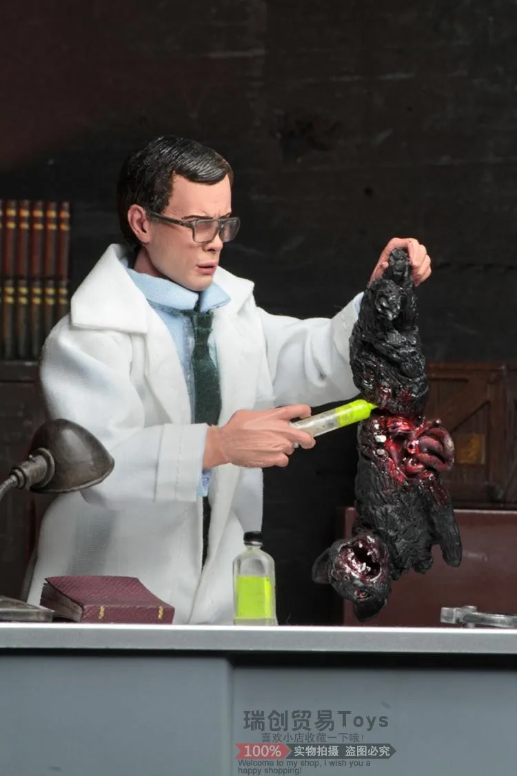 NECA Mary Shelleys Frankenstein Re аниматор Герберт Уэст доктор Ткань 8 дюймов кукла Фигурка Игрушка
