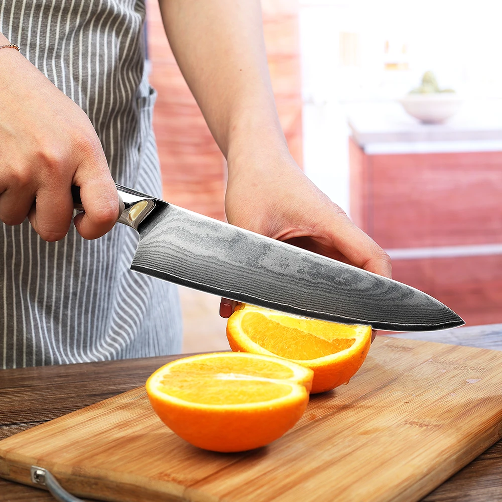 Keemake 8 ''Шеф-Повар 5 ''santoku Ножи японский VG10 Core острый нож 73 слоя ножи из