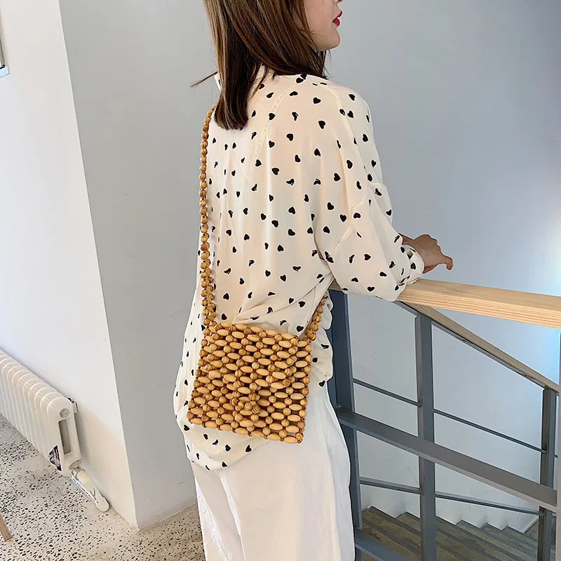 Сумка ручной работы с бусинами для женщин сумки 2019 сумка мессенджер на плечо