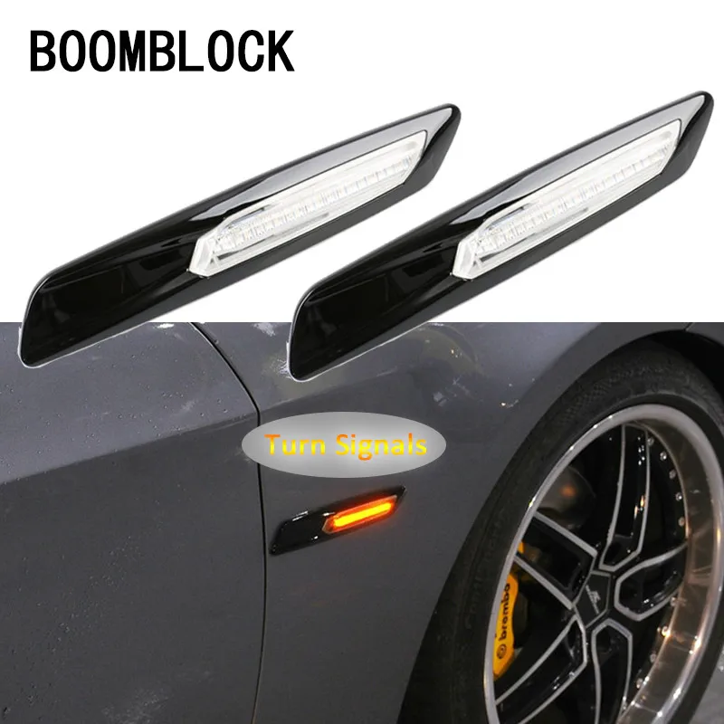 

2pc Car Fender Side Turn Signals 12V LED Side Marker Light For BMW E90 E92 E60 E81 E82 E87 E88 E91 E93 E61 M Power Accessories