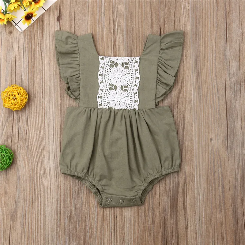 Pudcoco одежда боди для маленьких девочек Летняя мода кружево без Рукавов Сладкий Ropa