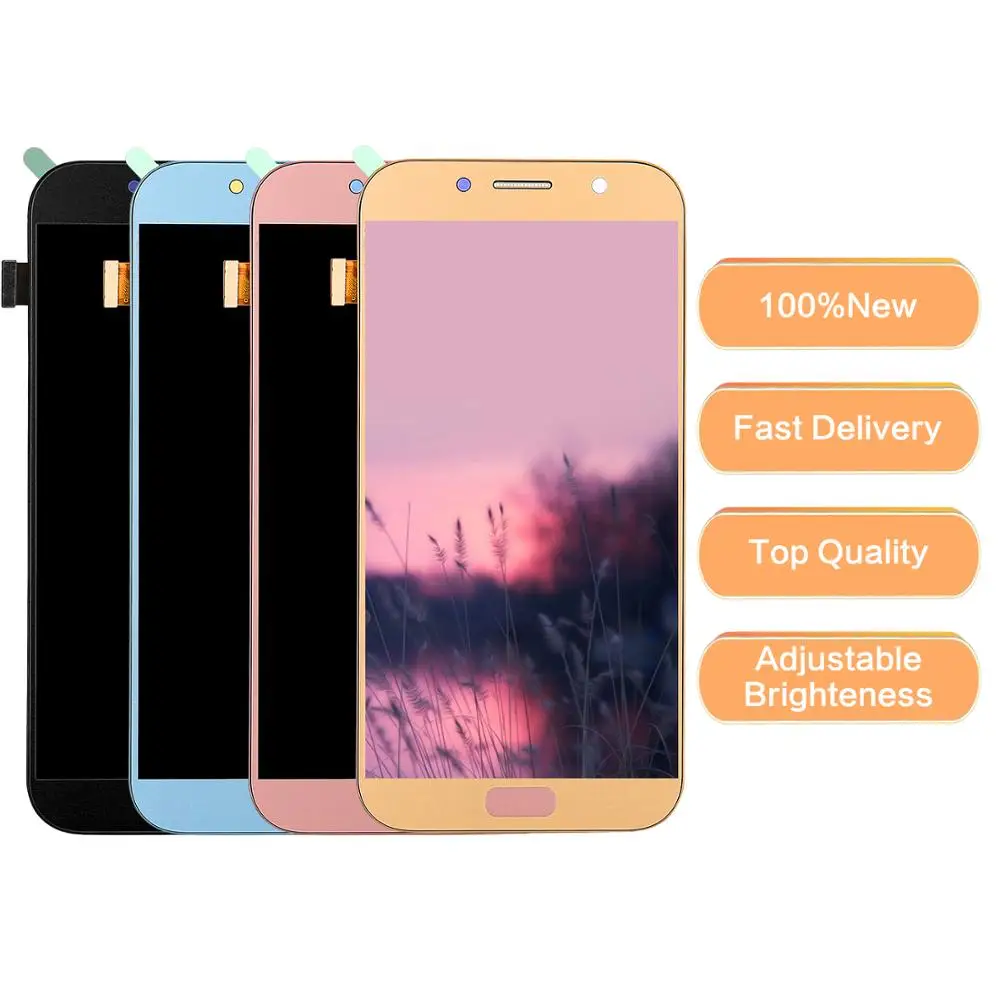 Дисплей для телефонов Samsung Galaxy A7 2017 A720 A720F A720M LCDs сенсорный экран дигитайзер сборка