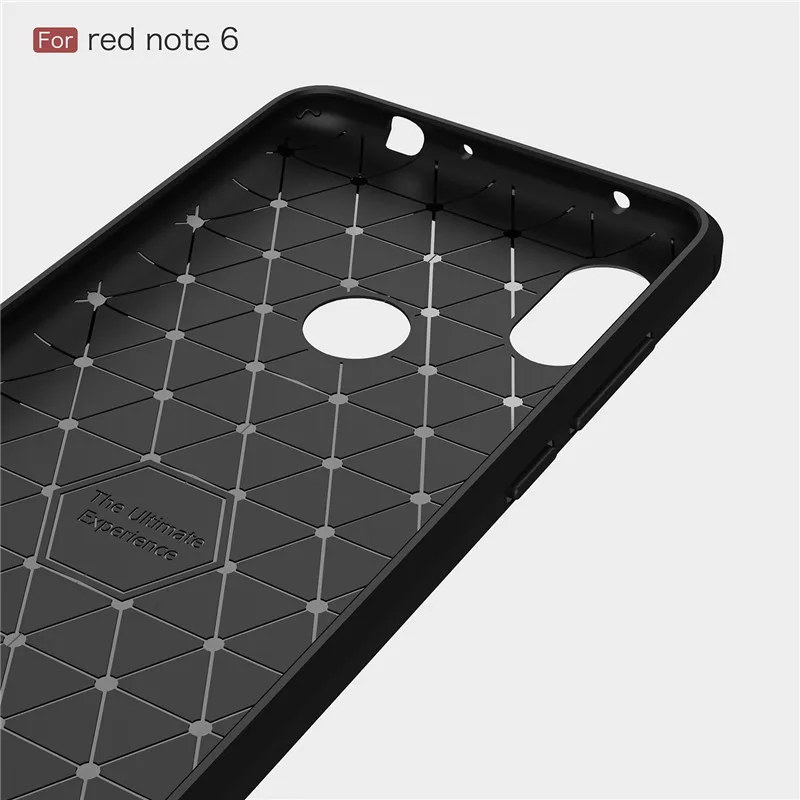 Чехол для телефона из углеродного волокна Xiaomi Redmi Note 6 Pro чехол мягкого ТПУ задняя