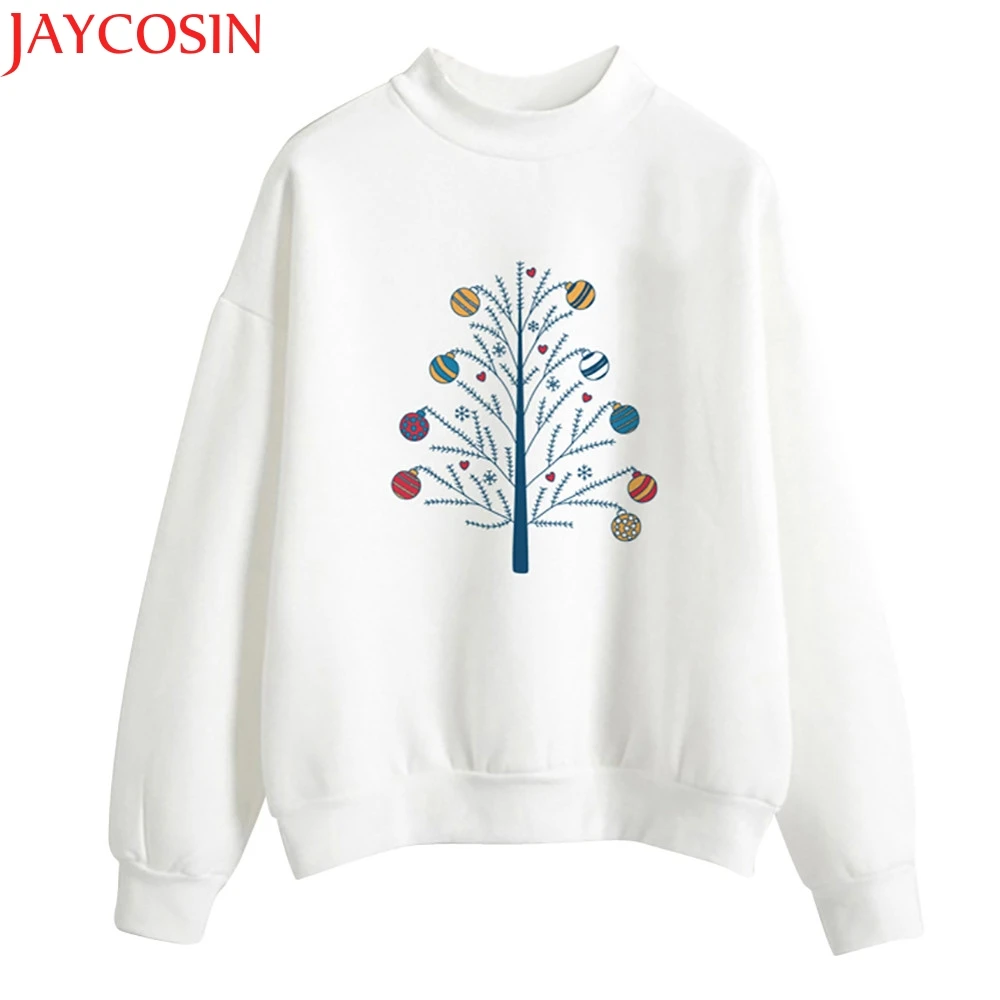 KLV Женская рождественская блузка с длинным рукавом и принтом свитер ST13 | одежда