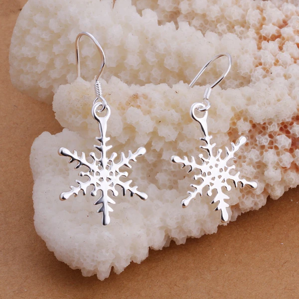 2018 new 925 sterling silver lucky cute nice smooth snow drop of hook earring for women girls fine fashion trendy jewelry | Украшения и
