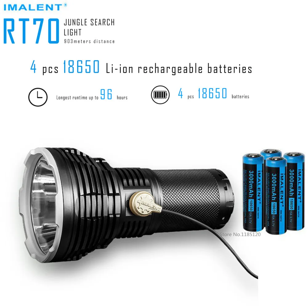 IMALENT RT70 USB Магнитный зарядный фонарик CREE XHP70.2 LED max 5500 люмен дальность луча 903 метра 7