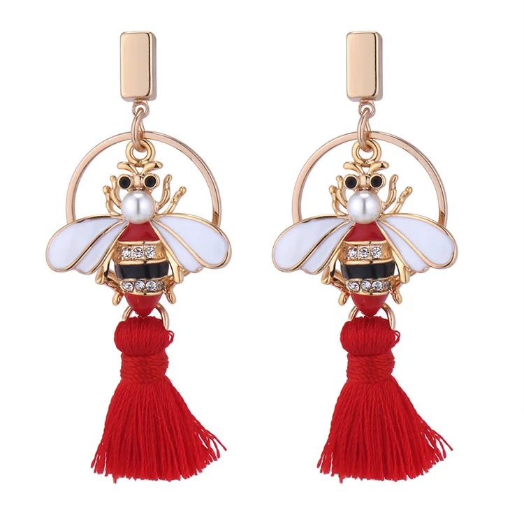 Модные ювелирные украшения висячие серьги богемные в виде пчелы | Украшения и