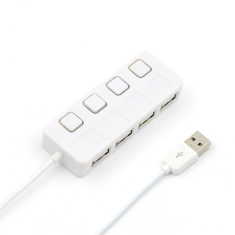 Разветвитель концентратора USB 2 0 с раздельным выключателем питания без адаптера