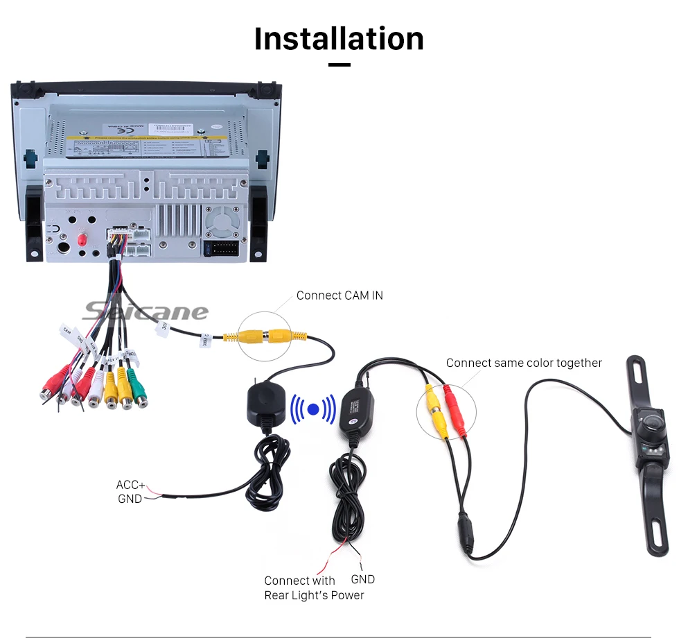 Seicane 420 tv l DC 12V PAL/NTSC ТВ система 170 градусов Беспроводная Автомобильная камера заднего вида для парковки с IP66 водонепроницаемым ночным видением