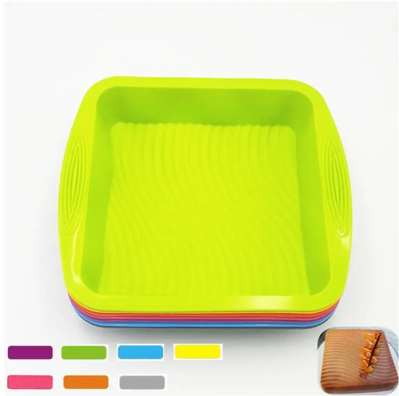 Силиконовые Большая квадратная форма для выпечки тортов DIY Инструменты