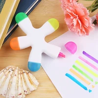 highlighter pen starfish highlighters polygon multicolor markers school art supplies japanese stationery
