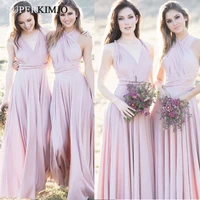 superkimjo wedding guest dress 2020 pink convertible bridesmaid dresses long chiffon cheap dress for wedding party