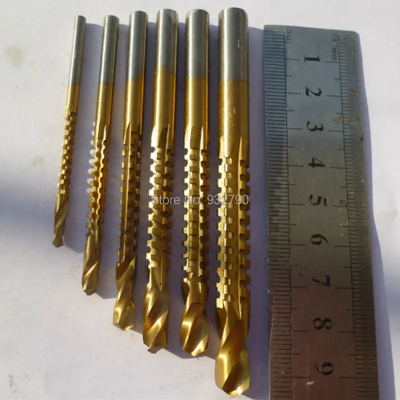 6 шт. дрель Пилы комплект HSS Титан Деревообработка Бурильные долото s 3 мм 4 5 6.5 8