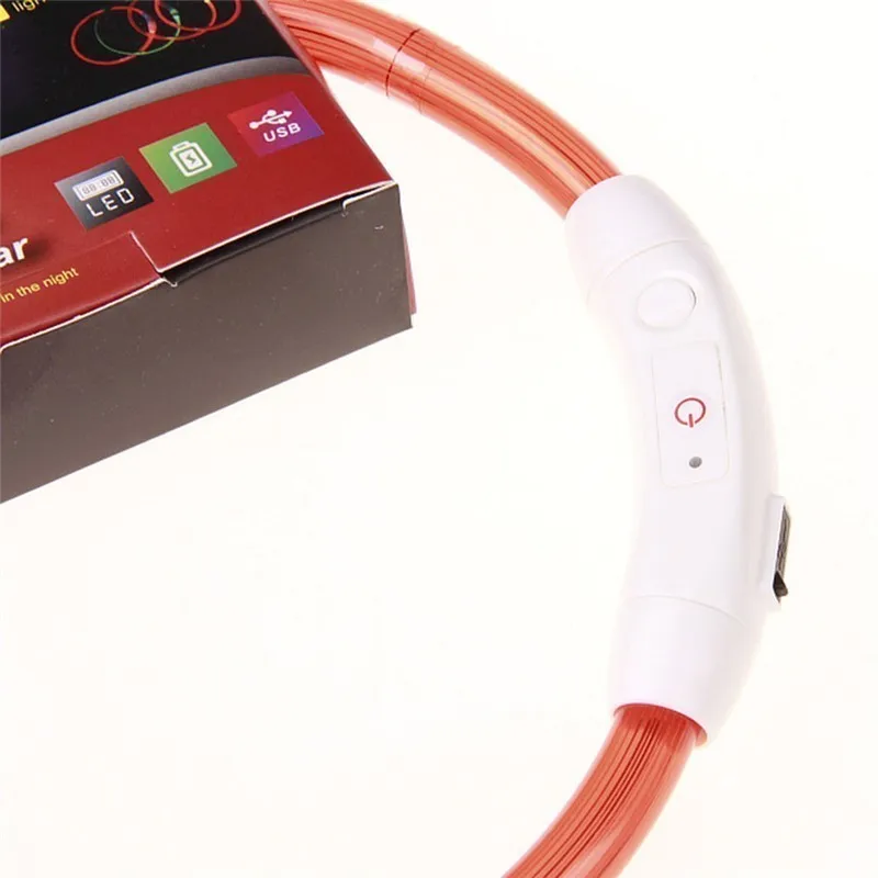 USB ошейник для собак перезаряжаемый светодиодный подзарядка мигающий ночной ошейник для собак светящийся безопасный ошейник для домашних животных