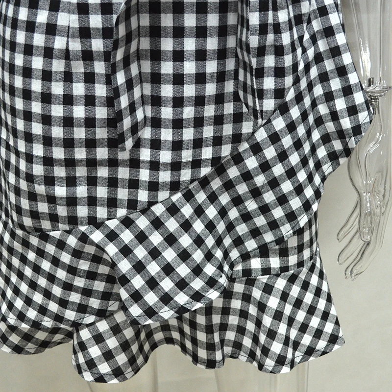 Lasperal Новый Лето 2017 г. оборками слэш Средства ухода за кожей Шеи Платье женское