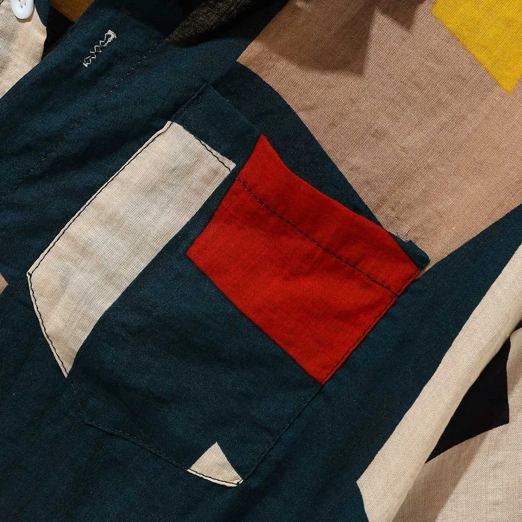 Womail Гавайские рубашки льняные для мужчин на пуговицах с коротким рукавом Круглые