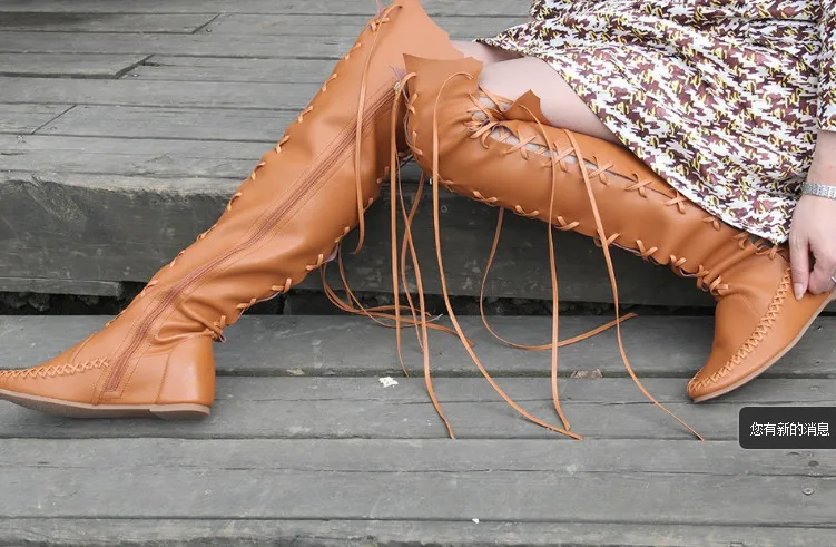 BEIDIXU High Thigh Gladiator Knee Tube Boots for Women Roma Style Flat Heel Bandages Sandal Shoes Casual Travel Outdoor | Обувь