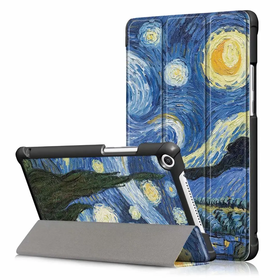 XK Тонкий флип из искусственной кожи чехол для huawei MediaPad M5 lite 8 JDN2-W09/AL00 8,0 дюймов умный чехол для huawei m5 lite 8 Чехол+ пленка+ ручка - Цвет: XK