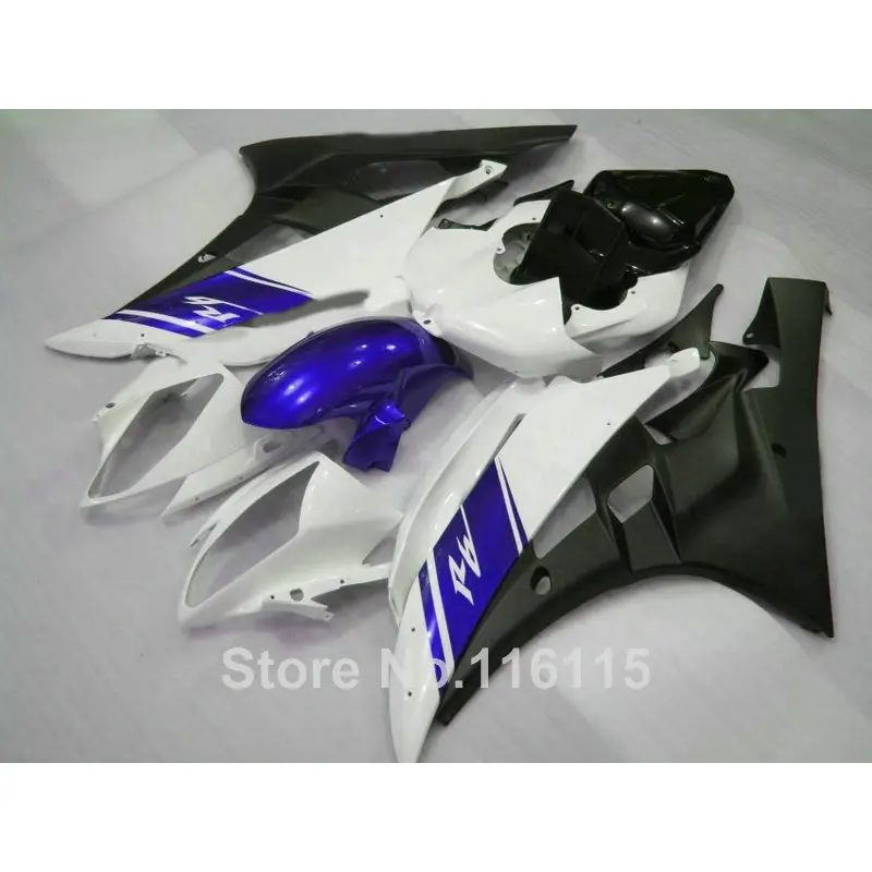 Комплект обтекателей для YAMAHA YZF R6 2006 2007 Белый Черный Синий Обтекатели YZF-R6 06 07