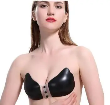 100 PCS Strapless Seamless Push Up Silicone Self Adhesive Reusable Padded Invisible bra