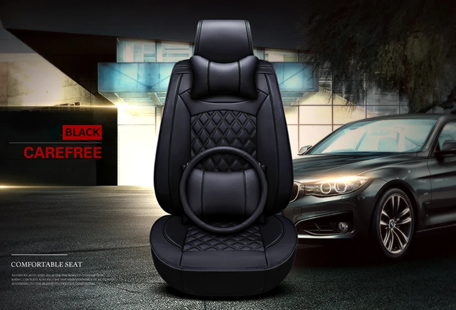 Передний+ задний) Универсальный кожаный чехол автокресла для chevrolet aveo t250 t300 Cruze Captiva защитный чехол для сиденья машины Чехлы для укладки волос